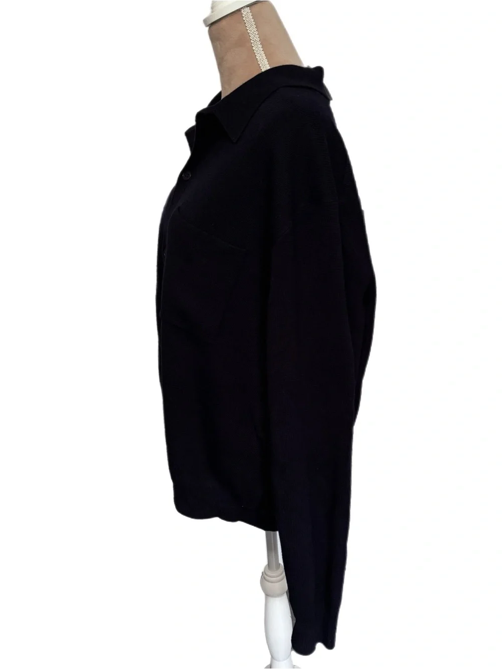 Madewell Men's Merino Wool Collared Cardigan Sweater Navy Size XXL NY126 New